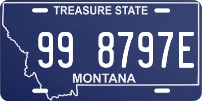 MT license plate 998797E