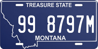 MT license plate 998797M