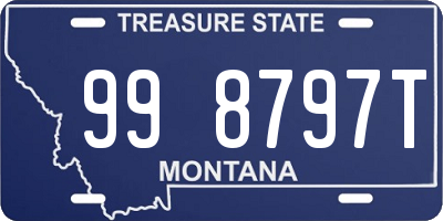 MT license plate 998797T