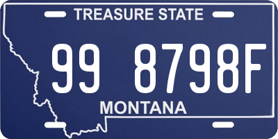 MT license plate 998798F