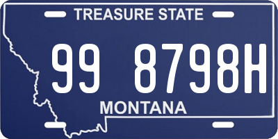 MT license plate 998798H