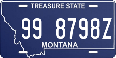 MT license plate 998798Z