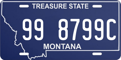 MT license plate 998799C