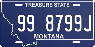 MT license plate 998799J