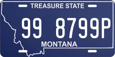 MT license plate 998799P