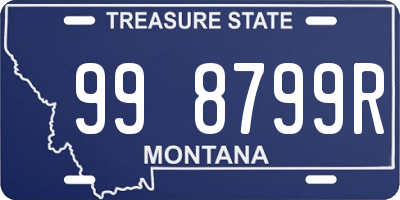 MT license plate 998799R