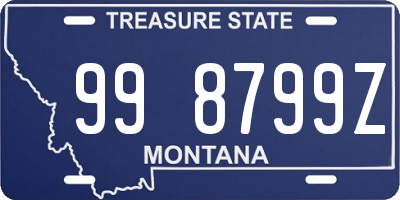 MT license plate 998799Z