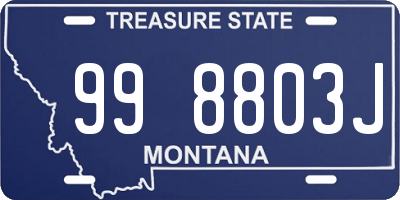 MT license plate 998803J