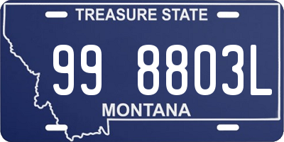 MT license plate 998803L