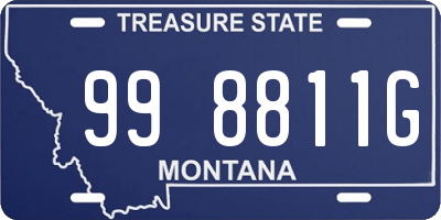 MT license plate 998811G