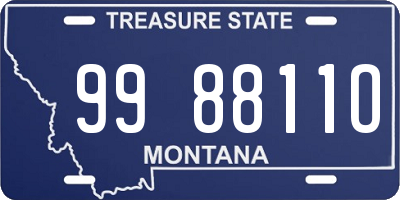 MT license plate 998811O