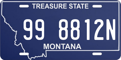 MT license plate 998812N