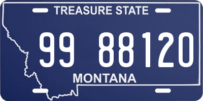 MT license plate 998812O