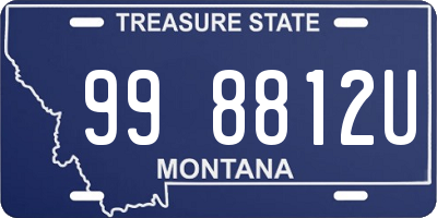 MT license plate 998812U