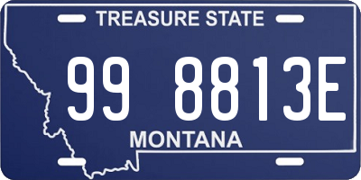 MT license plate 998813E