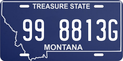 MT license plate 998813G