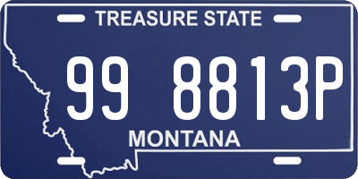 MT license plate 998813P