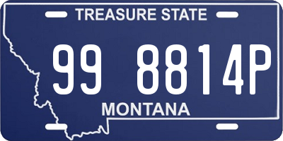 MT license plate 998814P