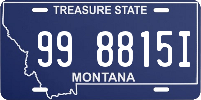 MT license plate 998815I