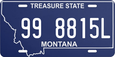 MT license plate 998815L