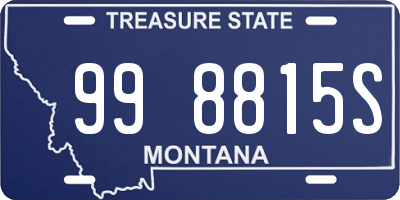 MT license plate 998815S