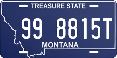 MT license plate 998815T