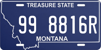 MT license plate 998816R