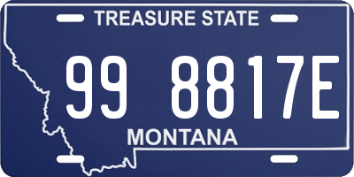 MT license plate 998817E