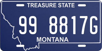 MT license plate 998817G