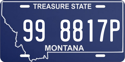 MT license plate 998817P