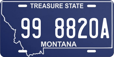 MT license plate 998820A