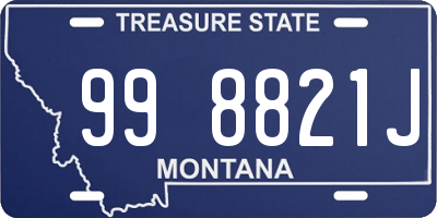 MT license plate 998821J