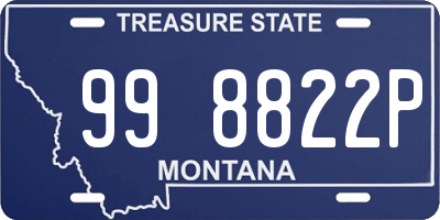 MT license plate 998822P