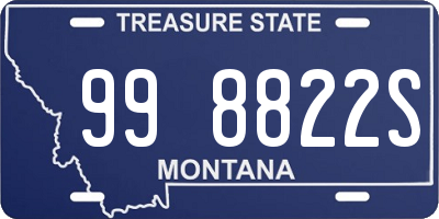 MT license plate 998822S