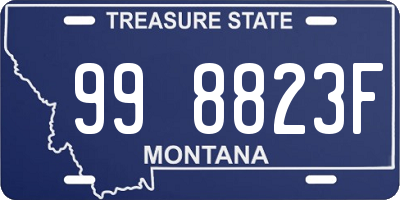 MT license plate 998823F