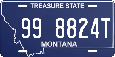 MT license plate 998824T