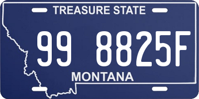 MT license plate 998825F