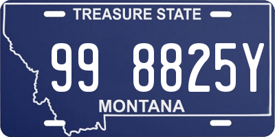 MT license plate 998825Y