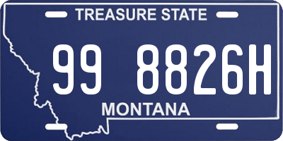 MT license plate 998826H