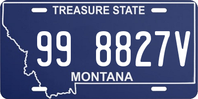 MT license plate 998827V