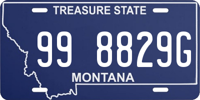 MT license plate 998829G