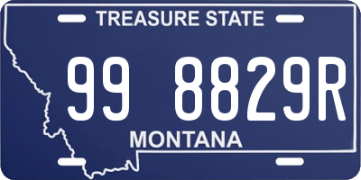 MT license plate 998829R