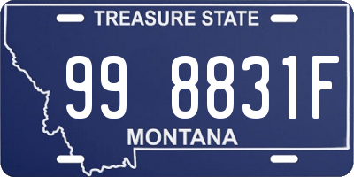 MT license plate 998831F