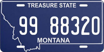 MT license plate 998832O