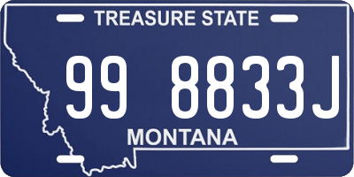 MT license plate 998833J