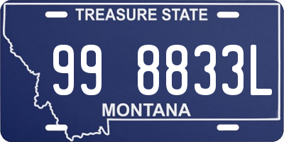 MT license plate 998833L