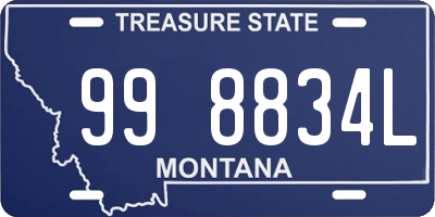 MT license plate 998834L