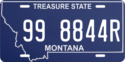 MT license plate 998844R