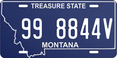 MT license plate 998844V