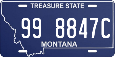 MT license plate 998847C